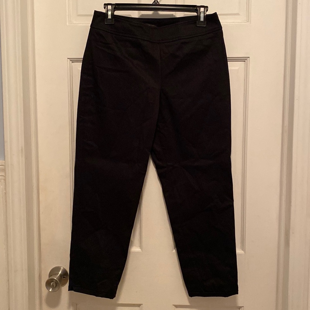 Pendleton Updated Classic Cotton Side Zip Black Pants Women's 4 Petite NWT